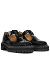 Proenza Schouler Black Lug Sole Mary Jane Oxfords In Black