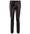 Rta Madrid High-waisted Lambskin Leather Skinny Pants In Black