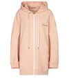 Marni Logo-embroidered Oversized Zip-up Hoodie In Pink