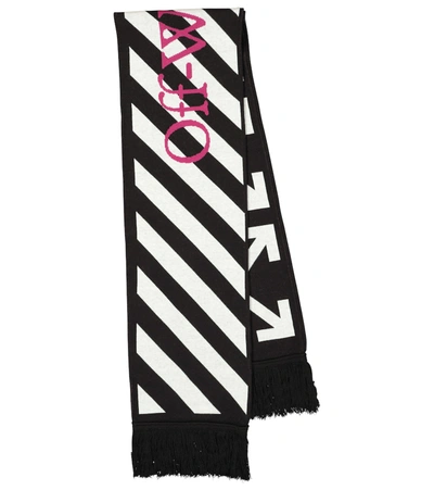 Off-white Logo Scarf In Blue