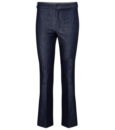 's Max Mara Campus Straight Cropped Denim Pants In Blue