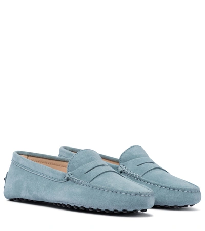 Tod's Women's Gommino Suede Driving Loafers In Blue