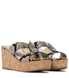 JIMMY CHOO ATIA 75 SNAKE-EFFECT SANDALS,P00546181