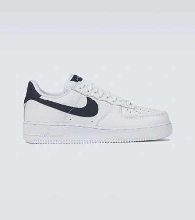 Nike Air Force 1 White And Black Leather Sneaker