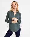 Ann Taylor Essential Shirt In Shadow Leaf