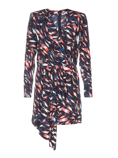 Givenchy Abstract Print Crêpe De Chine Dress In Black