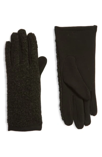 Nordstrom Boucle Gloves In Black