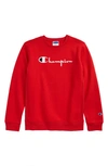 CHAMPION KIDS' HERITAGE EMBROIDERED PREMIUM FLEECE SWEATSHIRT (BIG BOY),Y7824