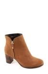 Marc Joseph New York Grand Central Bootie In Cognac Nubuck Leather