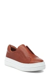 Jslides Noel Platform Sneaker In Cognac Leather