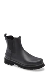 Hunter Refined Stitch Waterproof Chelsea Boot In Black