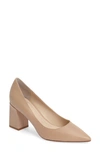 Marc Fisher Ltd Zala Block Heel Pump In Beige