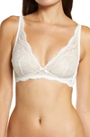 Simone Perele Eden Floral-lace Triangle Wire-free Soft Bra In Ivory 030