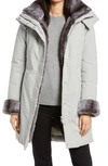 SAVE THE DUCK SMEG WATERPROOF LONG PARKA WITH FAUX FUR HOOD,S4280W-SMEGY