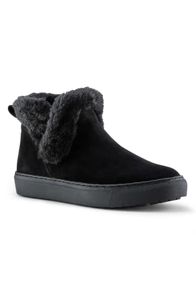 Cougar Duffy Womens Faux Leather Faux Fur Trim Ankle Boots In Black