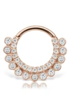 Maria Tash 16-gauge Diamond Apsara Clicker Earring In Rose Gold