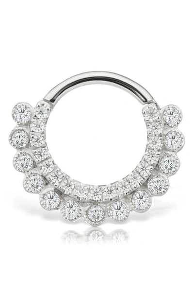 Maria Tash 16-gauge Diamond Apsara Clicker Earring In White Gold