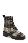 Tory Burch Miller Lug Sole Platform Boot In Black/white