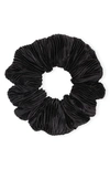 GANNI PLEATED SATIN SCRUNCHIE,A3267