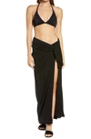 Norma Kamali Ernie Cover-up Pareo In Black