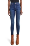 Mother The Super Stunner High-rise Ankle Skinny Jeans In Double Vision