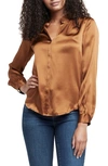 L AGENCE BIANCA SILK SATIN BLOUSE,4490CLW