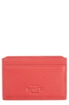 Royce New York Royce Rfid Leather Card Case In Red