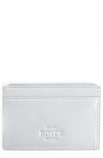 Royce New York Royce Rfid Leather Card Case In Silver