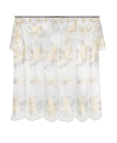 Popular Bath Bloomfield Sheer Shower Curtain With Valance Bedding In Beige