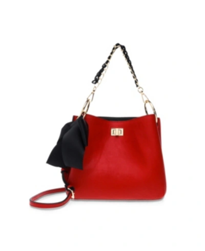 Betsey Johnson Vanity Bucket Bag In Red