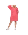 WHITE MARK PLUS SIZE HOODIE SWEATSHIRT DRESS