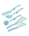 Rachael Ray Tools And Gadgets 5-pc. Lazy Crush & Chop, Flexi Turner, And Scraping Spoon Set In Light Blue