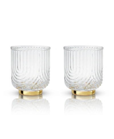 Viski Belmont Gatsby Glass Tumblers In Clear