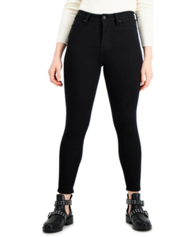 Kendall + Kylie Juniors' High-rise Skinny Ankle Jeans In Black Rinse