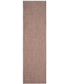 Safavieh Courtyard Cy8653 Rust And Light Grey 2'3" X 8' Sisal Weave Runner Outdoor Area Rug In Rust
