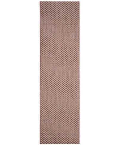Safavieh Courtyard Cy8653 Rust And Light Grey 2'3" X 8' Sisal Weave Runner Outdoor Area Rug