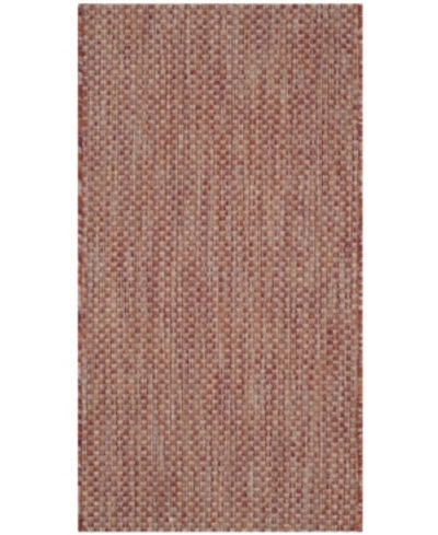 Safavieh Courtyard Cy8521 Red And Beige 2'7" X 5' Sisal Weave Outdoor Area Rug