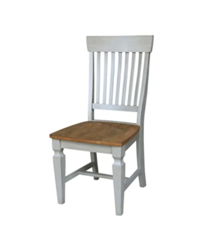 International Concepts Vista Slat Back Chairs, Set Of 2 In Gray