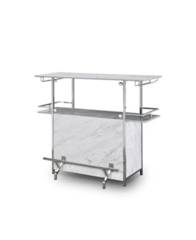 Furniture Of America Mauro Rectangular Bar Table In White