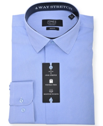 Jones New York Men's Della Robia Printed Fashion Dress Shirt In Light Blue