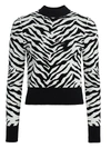 A.l.c Women's Lola Zebra Sweater In White Black