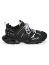 Balenciaga Black & White Track Sneakers In Black White