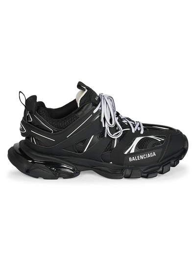 Balenciaga Black & White Track Sneakers In Black White