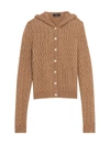THEORY WOMEN'S HOODED CABLE-KNIT CARDIGAN,400013618529
