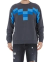 Marcelo Burlon County Of Milan Cotton Crewneck Sweatshirt With Logo Print In Grey