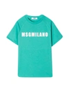 Msgm Tiffany Teen T-shirt In Tiffany