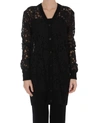 Dolce & Gabbana Lace Viscose Blend Long Cardigan In Black In Black