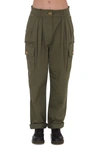 Balmain Pleated Cotton-blend Twill Cargo Pants In Green