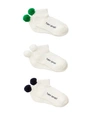 Tory Sport Performance Compression Pom-pom Socks, 3-pack In Snow White/tory Navy/vineyard