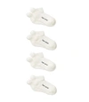 Tory Sport Performance Compression Pom-pom Socks, 4-pack In Snow White
